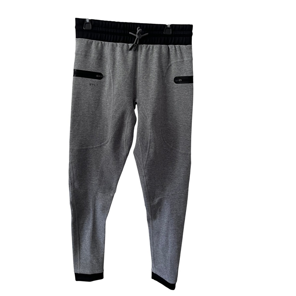 BYLT Premium Jogger Athletic Fit Mens M Heathered Gray Athleisure Minimalist